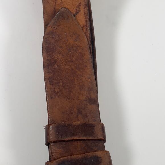 Wide Stamped Tooled Cut-out Vintage Leather Western Boho Belt Horseheads - Picture 12 of 16